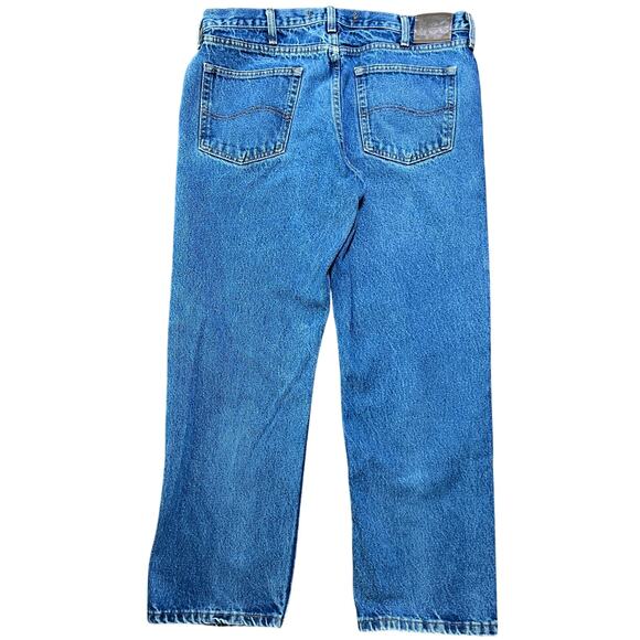 Lee Regular Fit High Waisted Medium Wash Straight Jeans Mens Size 38 x  29 Blue - Picture 4 of 9